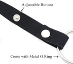 Male Chastity Cage Belt 3 Way Anti-Off Device Elastic Band Adjustable Chastity Lock Attachment Strap for Sissy Male Sex Toy with Metal O Ring BDSM Restraint Strap for Men