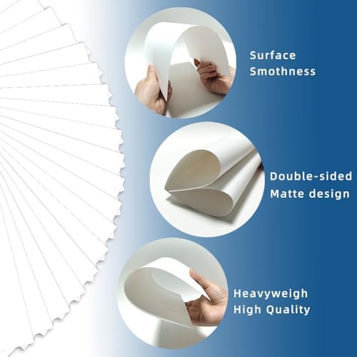 100 Pack 4x6 White Cardstock Paper, 92lb/250GSM Heavyweight Blank Card, Thick Index Card for Printer, Postcards, Wedding Invitation, Thankyou Cards