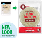 Amazon Grocery, Flour Tortillas, Soft Taco Size, 16 Oz, 10 Ct