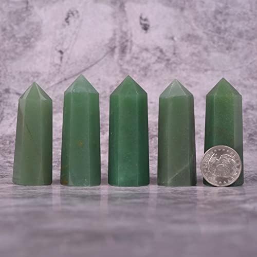 Gemstone Crystal Hexagonal Pointed Reiki Chakra Faceted Prism Wand Stone Home Decor