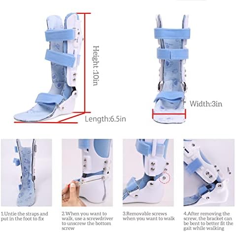 Kids AFO Drop Foot Brace Children Ankle Foot Orthosis for Toddler Pediatric Afo Night Splint Othopedic Baby Drop Foot Support Walking with Shoes or Sleeping （Left）