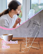 8 Tier Acrylic Makeup Brush Holder, Unique Clear Paint Brush Drying Rack Hair Brush Holder for Women, Acrylic Pen Holder Display Stand for Home School Office or Store Use