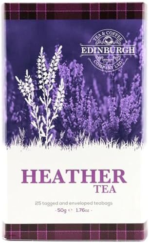 Edinburgh Tea and Coffee Company Heather Blossoms Tea African and Assam Black Tea Scottish Blend Hot Drink 25 Tea Bags