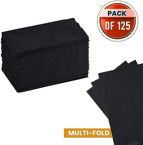 Perfectware 2 Ply Black Dinner Napkin Pack of 125