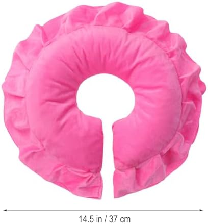 Amosfun 3pcs Cotton Face Cushion U Shaped Face Pillow Flight Pillow for Beauty Salon s Spa Salon Massage Round Spa Cotton Pilows Travel Body Pink Neck Pad