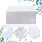 100 Pcs Moist Towel Bulk Moist Towelettes Individually Wrapped,White Towel Services,8.5''x8.5'' Unscented Wet Hand Towels,Disposable Refreshment Pre Moistened Towels for Travel Camping Sport Spa Party