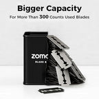 ZOMCHI Razor Blade Bank for Safety Razor Blade Storagement, Used Double Edge Safety Razor Blade Disposal Case (Black)