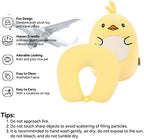 Kids Travel Pillow - 2-in-1 Deformable Kids Neck Pillow for Traveling, Soft U-Shaped Pillow with Adorable Animal Design, Comfy Sleep and Play, Ideal for Airplanes and Cars - Yellow Duck