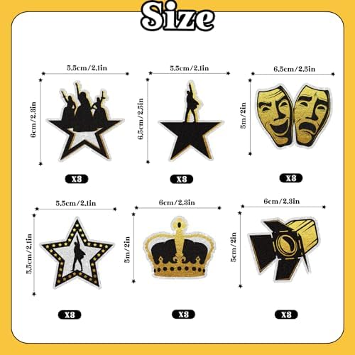 18pcs American Musical Cupcake Topper,Broadway Inspired Happy Birthday Cake Decor, The Famous Musical Bday Party Decorations For Kids Adults Fan