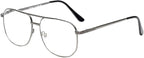 The Intellectual Metal Clear Bifocal Aviator Reader, Cheaters Reading Glasses, Men Women