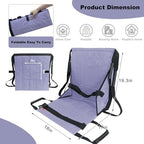 Heavy Duty Wheelchair Transfer Pad with Handles, Non-Slip Patient Transfer Board, Portable Bed to Car/Chair/Stair Lift Aid for Elderly Disabled Bedridden, Supports 220 LBS (Purple)