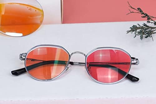 SHINU Color Blindness Glasses for Men Metal Frame Hypochromatopsia Color-blind Sunglasses Color Vision Eyeglasses-9037CB