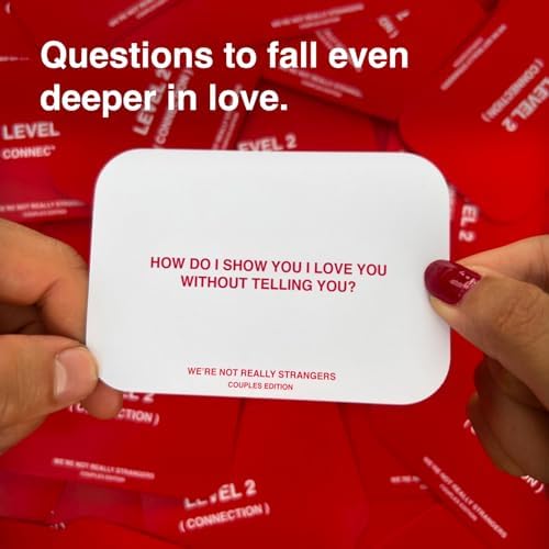 WE'RE NOT REALLY STRANGERS Couples Edition Card Game - 150 Conversation Cards for Couples - 2 Player Game for Memorable Date Nights & Game Nights, Ages 15+, 2 Players