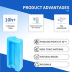 sarlar Insulin Vial Cooler Travel Case, TSA Approved Diabetic Supplies Storage Bag with Ice Brick, Insulin Pen and Vial Bottle Cooling Protector Organizer, Carrying Case for Daily Life and Trips, Blue