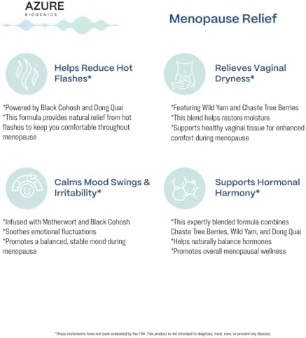 Menopause Relief Liquid Herbal Supplement* – Natural Hot Flash, Night Sweats and Hormone Balance* with Wild Yam, Black Cohosh, Milk Thistle - Estrogen Free - Non-GMO
