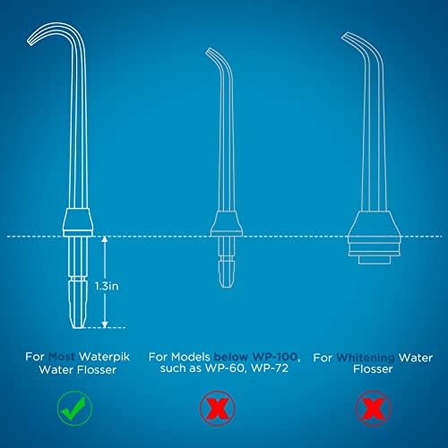Replacement Heads for Waterpik, Replacement Picks for Water Pik Water Flosser (6 Implant Denture Tips)