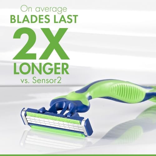 Gillette Sensor3 Sensitive Men's Disposable Razor, 4 Razors