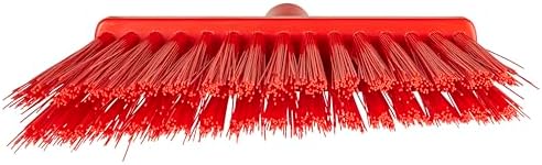 Vikan 29144 Broom,Angle Cut,Stiff,11",PP/PET,Red