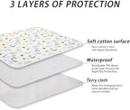 Baby Diaper Changing Pad Liners(22X27.5 inches) Soft Cotton Waterproof Changing Mat for Baby Underpads Mattress Mat Sheet Protector Portable Reusable Urine Pads for Travel Gear Pack of 3