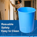 5 Gallon Bucket Liner Reusable Rubber Bucket Saver Liner for Concrete Mix Thinset Paint Mortar Grout Mud and Cement, with Graduated Measurements (Blue)