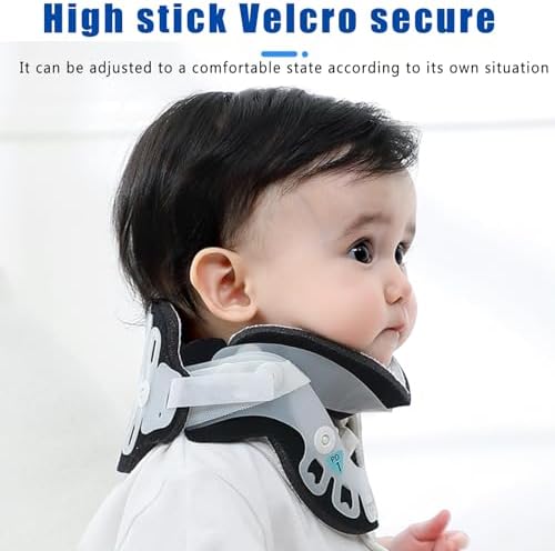 Kids Cervical Collar, Children Neck Brace With Specialized Occipital Support, Tightness Adjustable and 5-point Partial Pressure, Large Opening Design and Lightweight, for Traction Torticollis