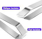 2 Pieces Fish Bone Tweezers,Salmon Bone Tweezers,Stainless Steel Fish Deboner Tool,Flat and Slant,Hair Removal Clip for Kitchen Cooking Food and Design Styling