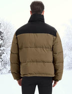 Flygo Mens Puffer Jacket Winter Coats Water Resistant Long Sleeve Zip Up Lightweight Quilted Down Jackets