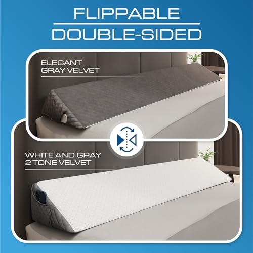 Kolbs Bed Wedge Pillow for Headboard Gap | Bed Gap Filler | Modern Stylish Pillow to Fill Gap Between Headboard and Mattress