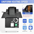 Eyeglasses Frame Heater, 1500W Optical Glasses Frame Heater Warmer, 110V Eyeglass Heating Equipment, Hot and Cold Switching, 80℃-130℃ Adjustable Temperature