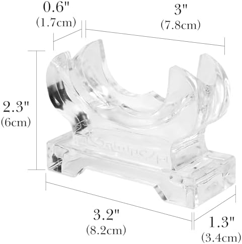 Linkidea Acrylic Men's Razor Stand Holder, Stable Storage Bracket Bathroom Countertop Organizer, Easy Clean, Compatible with Gillette Fusion 5 Power, Merkur 23C, Shaving Revolution (Clear)