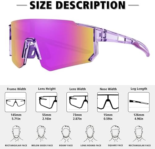STORYCOAST Polarized Sports Sunglasses for Men Women,Driving Fishing Cycling Mountain Bike Sunglasses UV400 Protection