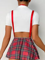 Sexy Schoolgirl Lingerie Set for Women - Cosplay Roleplay Costume Halloween Outfit
