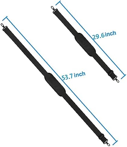 Taygeer Shoulder Strap, 52" Universal Replacement Laptop Shoulder Strap Luggage Duffel Bag Strap Adjustable Comfortable Belt with Metal Hooks for Briefcase Computer Messenger Bag Laptop Case, Black