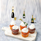 36pcs Champagne Cupcake Topper Party Supplies Children Boy Girl wine Theme Happy Birthday Party Cupcake Picks Weight Lifting Party Decorations