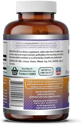 Amazing Formulas AAKG (Arginine Alpha-Ketoglutarate) 3500 Mg | Tablets Supplement | Non-GMO | Gluten-Free | Made in USA (1 Pack | 180 Count)