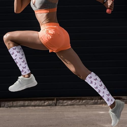 Men Calf Sleeves for Shin Splint Relief, Football Leg Sleeves Brace for Leg Pain Comfortable Soccer Sock Sleeve