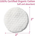 Simply Soft Premium Organic Cotton Rounds, 100 Count (Pack of 3), 100% Cotton Pads, Certified Organic, Hypoallergenic, Soft & Absorbent for Beauty, Cosmetics, Skin Care, Lint Free