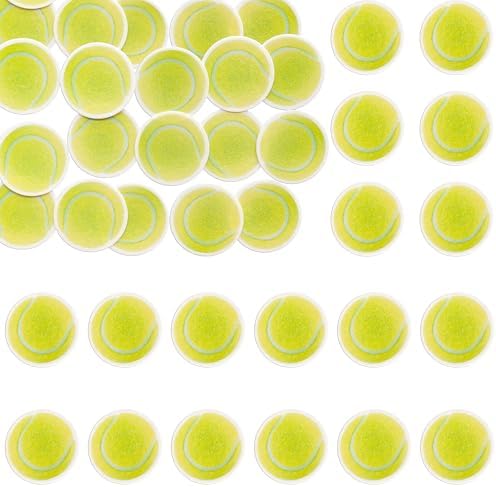 Gyufise 50Pcs Edible Tennis Cupcake Toppers Wafer Paper Sport Ball Cupcake Picks Tennis Sports Theme Baby Shower Kids Birthday Party Cake Decorations Supplies