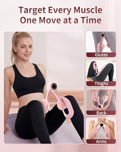 Thigh Trainer for Women, 360° Adjustable Pelvic Floor Muscle Trainer for Kegel Exerciser, Inner Thigh Workout Equipment for Postpartum Recovery, Hip & Leg Shaping, Home Gym
