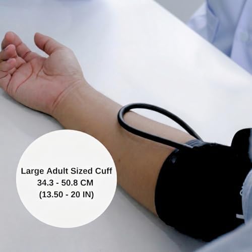 HCS Extra Large Blood Pressure Cuff, Manual - Adult BP Cuffs - XL Manual Blood Pressure Cuff Arm Monitor - Aneroid Sphygmomanometer - Medical Grade, Home Use, Elderly Care - w/Carrying Case