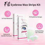 Beauty7 Wax Strips Kit for Sensitive Skin, Facial Hair Removal for Eyebrow, Lip, 24 Strips & 4 Calming Oil Wipes, At Home Waxing for Women