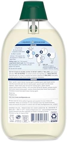Seventh Generation Laundry Detergent, Ultra Concentrated EasyDose, Free & Clear, 23.1 Fl Oz (Pack of 2) (Packaging May Vary)