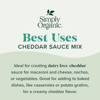 Simply Organic Dairy-Free Cheddar Sauce Mix, Organic, 0.85 Ounce (Pack of 12)