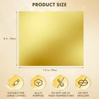 HRXMS Chocolate Bar Wrappers 120pcs - 6x7.5 Inch Gold Foil Paper with Thick Backing | Premium Candy Wrappers for Homemade Chocolate Bars, Candies, Holiday Gifts | Reusable Food-Grade Packaging