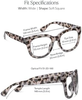 Peepers by PeeperSpecs Center Stage Women's Oversized Blue Light Blocking Reading Glasses