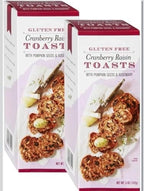 TJs Gluten Free Cranberry Raisin Toasts 5 oz - 2 PACK