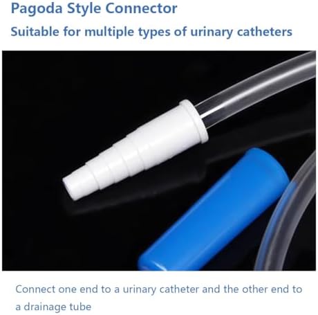 10 Pack Catheter Bags Leg Bag Urinary Drainage Bag with Cloth Straps Anti-Reflux Valve 32 Oz with 16” Tubing