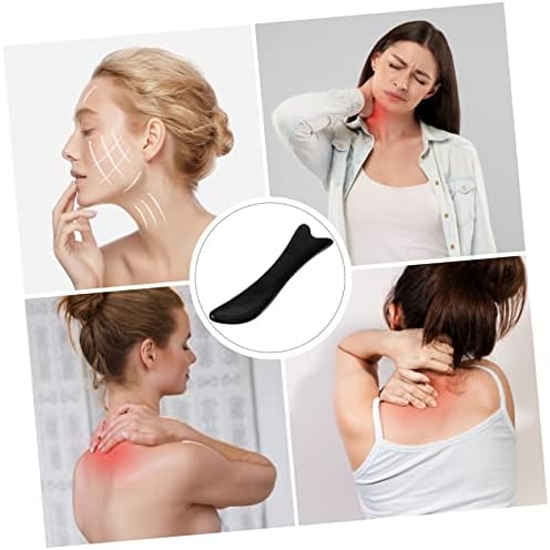 Mipcase 1pc Buffalo Horn Gua Plate for Facial Massage Care Tool to Reduce Puffiness and and Easy to Store Guasha Board