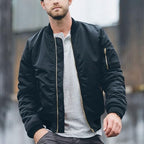 TACVASEN Men's Jackets-Bomber Jacket Fall Winter Warm Windbreaker Full Zip Casual Padded Coats