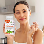 Soy Lecithin 1200mg Capsules Supplement for Heart, Liver & Brain Health – Supports Immune System, Brain Function & Metabolism - Non-GMO & Made in The USA- 100 Capsules / 1200mg